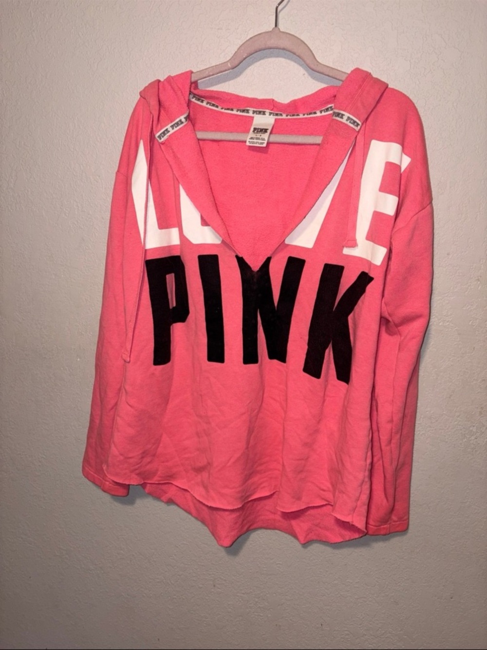 Victoria's Secret 2000s sweater PINK Coral Logo Hoodie